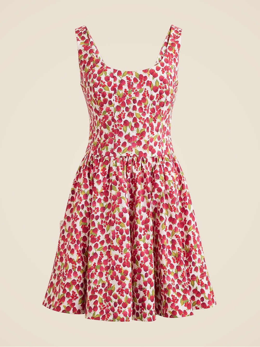 NWT J. Crew fit and flare mini dress in raspberry print, 4